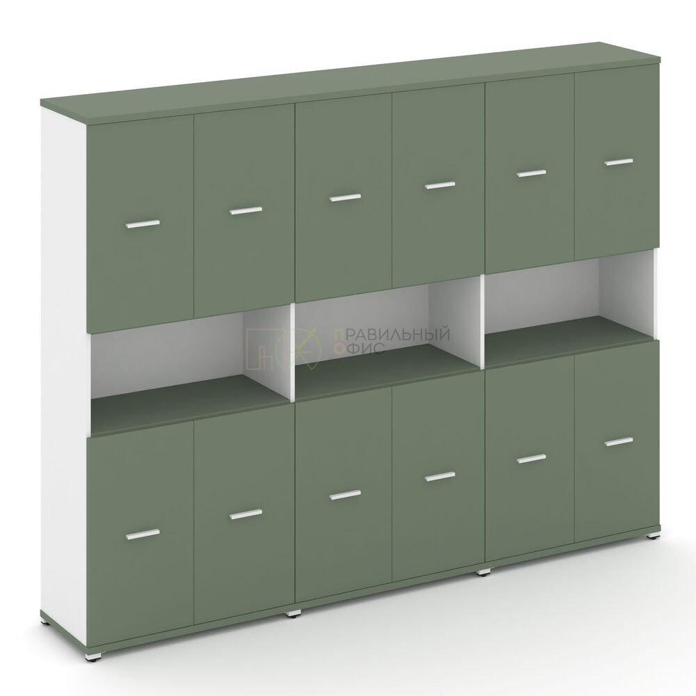 Шкаф три широкие секции, 5 ниш