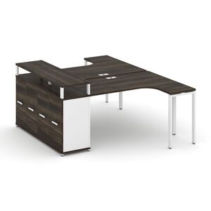 Рабочая станция с опорным распашным шкафом с верхним горизонтом