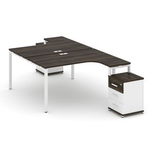 Рабочая станция с двумя опорными тумбами