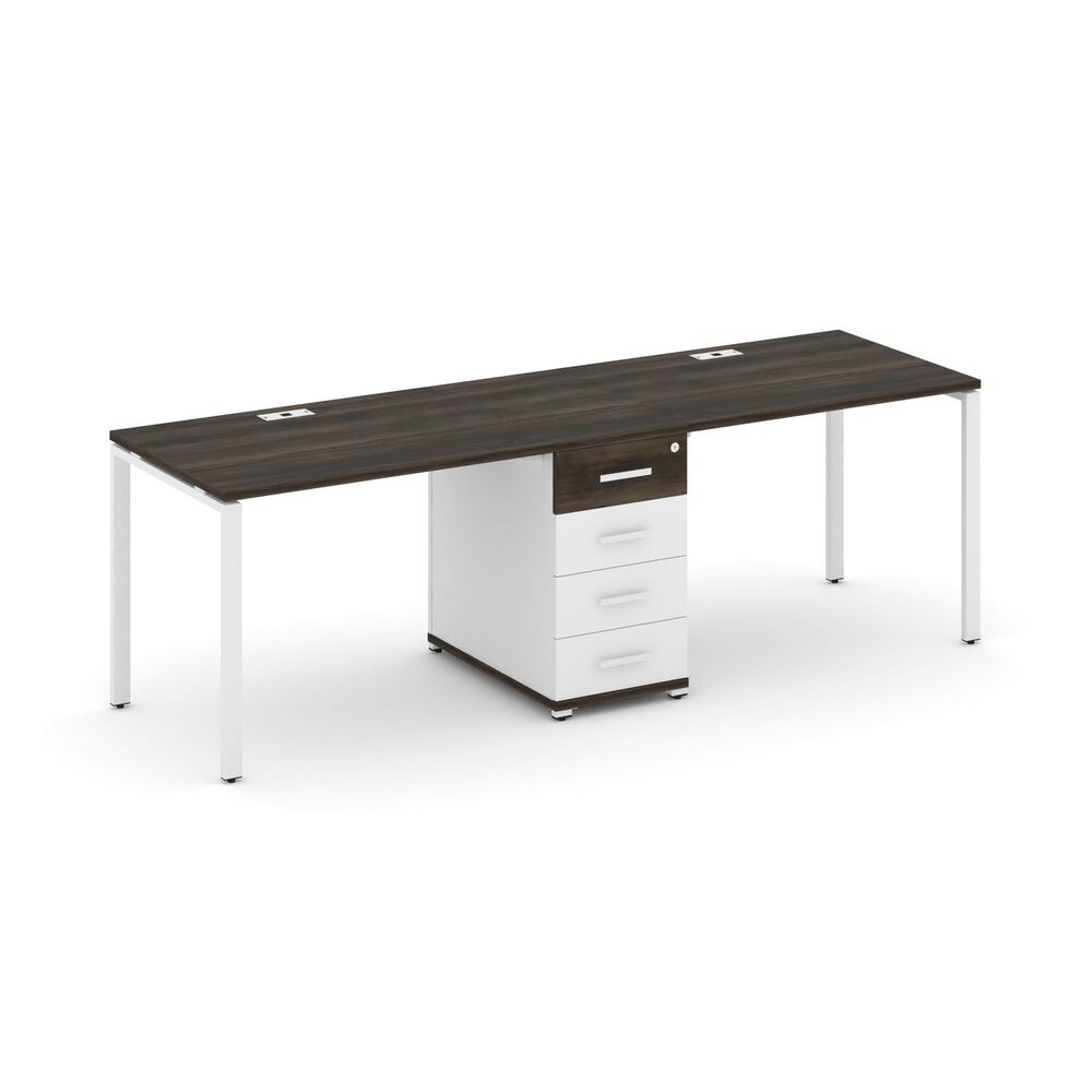 Рабочая станция на 2 места с одной опорной тумбой