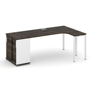 Стол эргономичный с опорным шкафом-купе правый