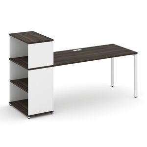 Стол рабочий с опорным стеллажом с надставкой низкой