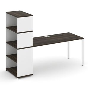 Стол рабочий с опорным стеллажом с надставкой высокой