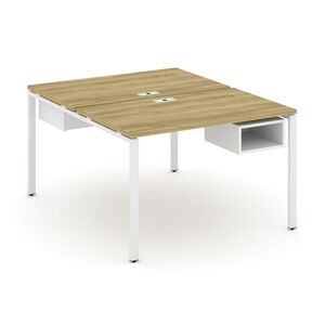 Рабочая станция двухсторонняя с подвесными тумбами на 2 места