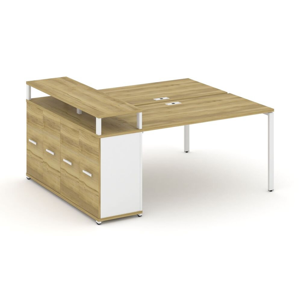 Рабочая станция с опорным распашным шкафом с верхним горизонтом