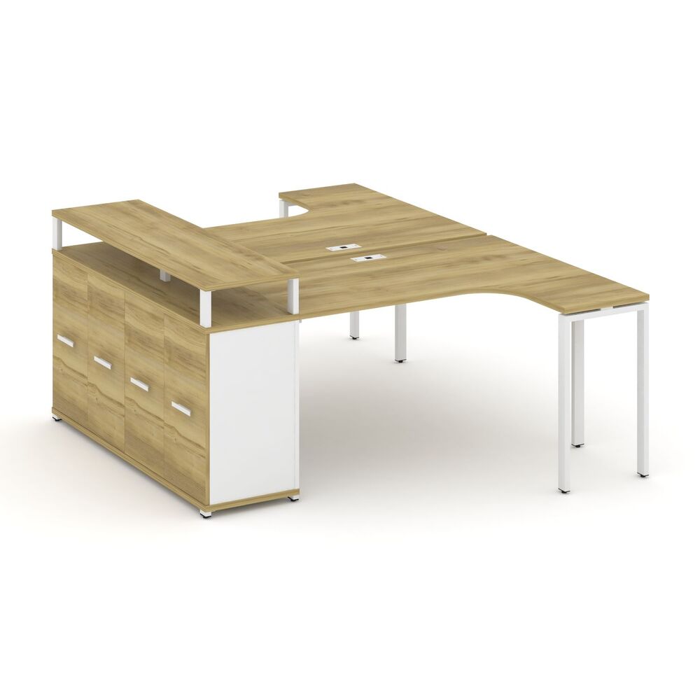 Рабочая станция с опорным распашным шкафом с верхним горизонтом