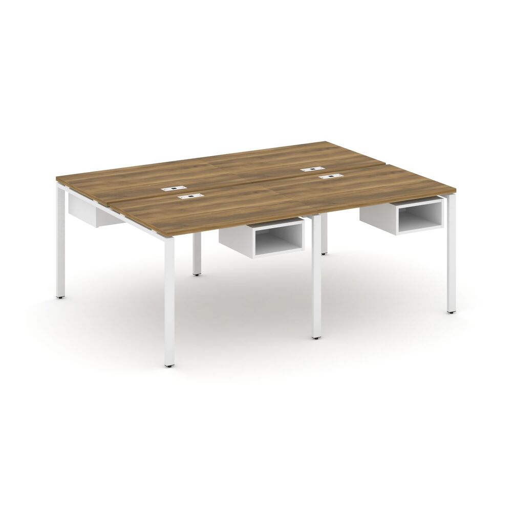 Рабочая станция двухсторонняя с подвесными тумбами на 4 места