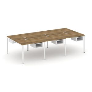 Рабочая станция двухсторонняя с подвесными тумбами на 6 мест