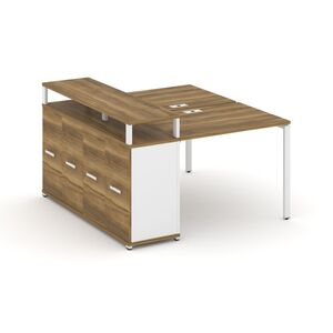 Рабочая станция с опорным распашным шкафом с верхним горизонтом