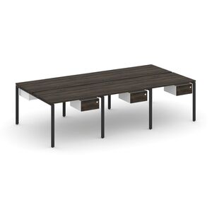 Рабочая станция двухсторонняя с подвесными тумбами на 6 мест