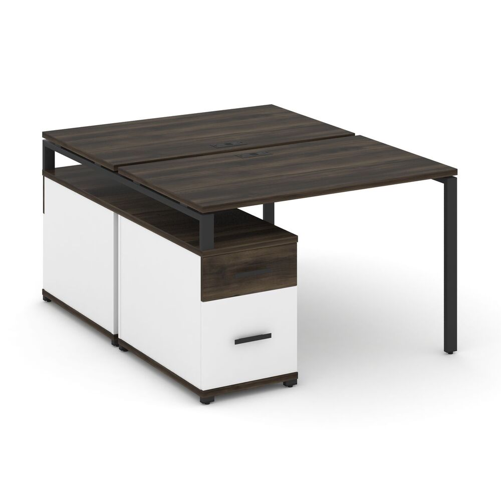 Рабочая станция на 2 места с двухсторонней опорной тумбой