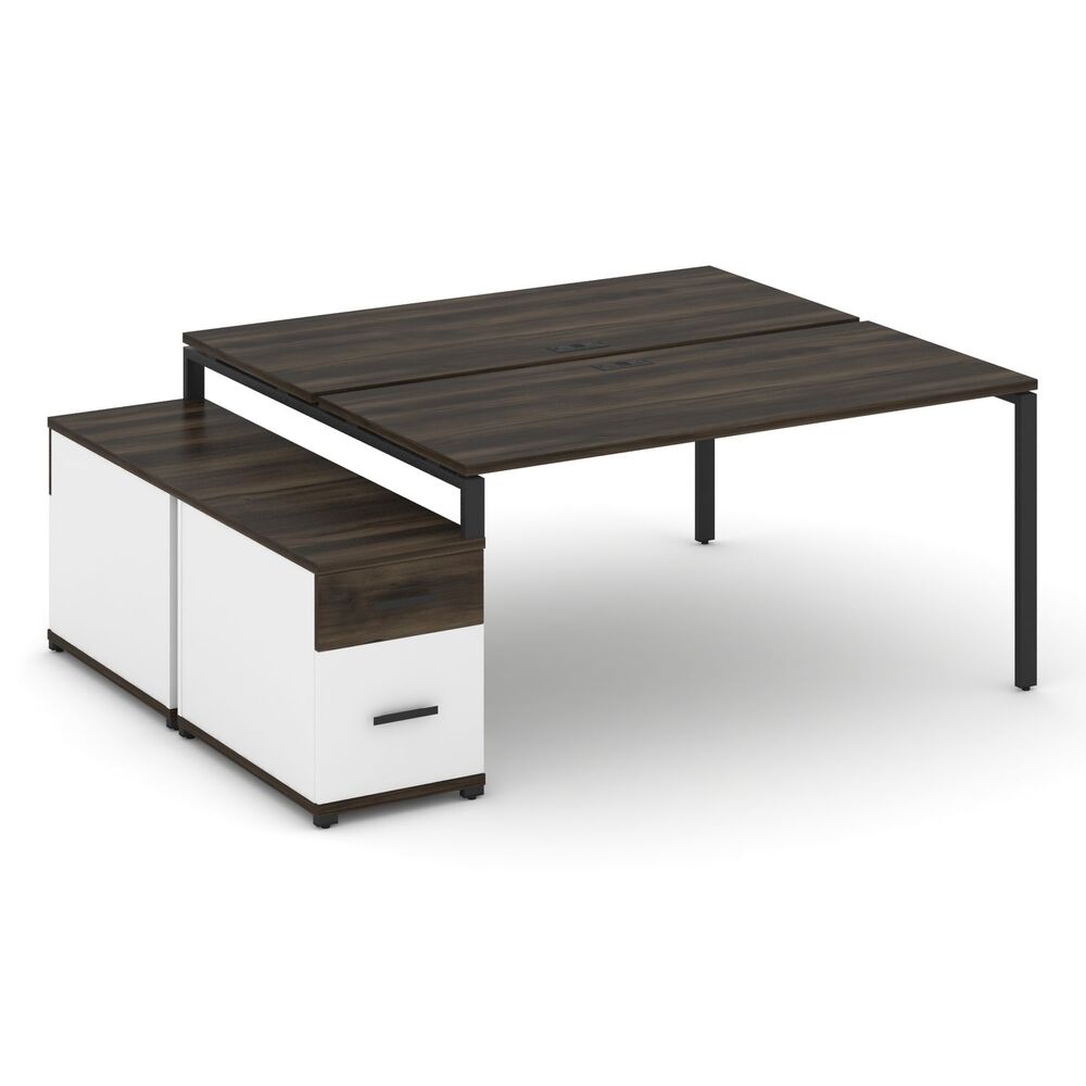 Рабочая станция на 2 места с двухсторонней опорной тумбой