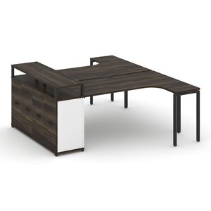 Рабочая станция с опорным распашным шкафом с верхним горизонтом