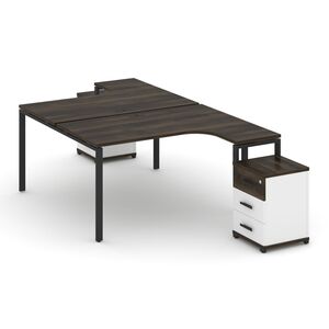 Рабочая станция с двумя опорными тумбами