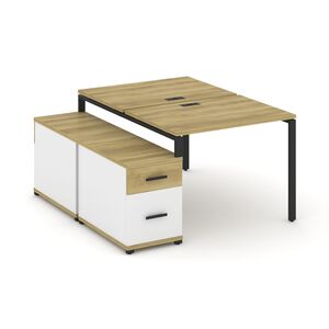 Рабочая станция на 2 места с двухсторонней опорной тумбой