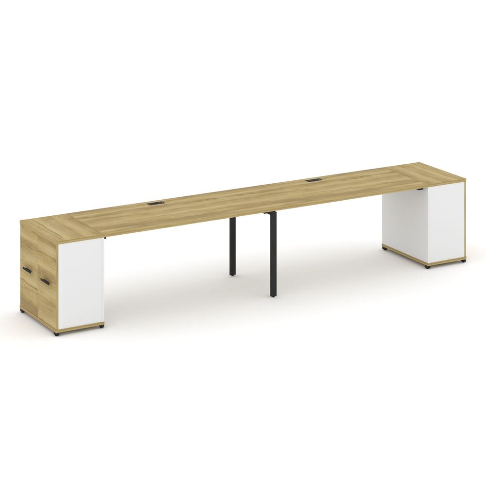 Рабочая станция с опорными распашными шкафами