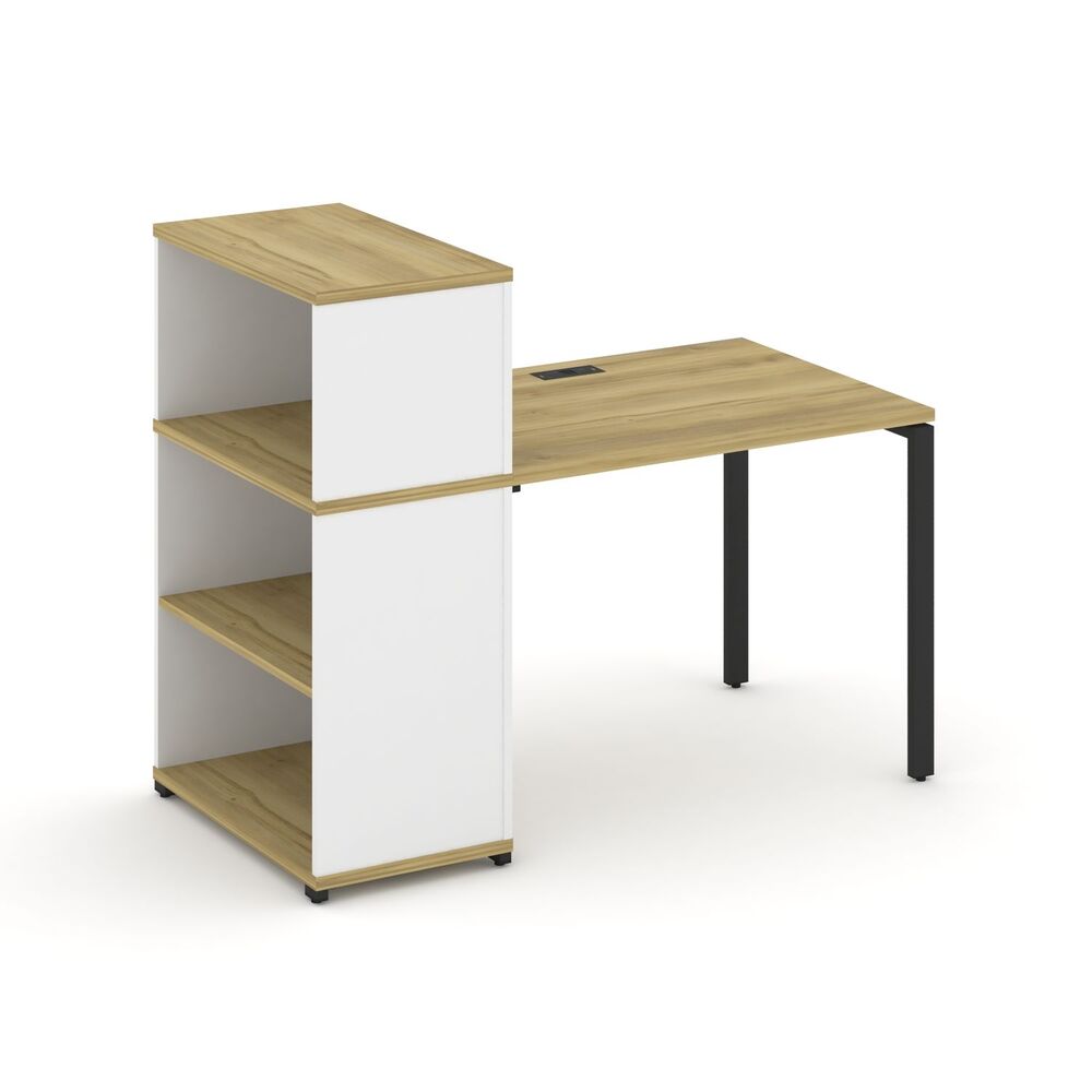 Стол рабочий с опорным стеллажом с надставкой низкой