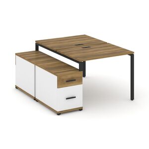 Рабочая станция на 2 места с двухсторонней опорной тумбой