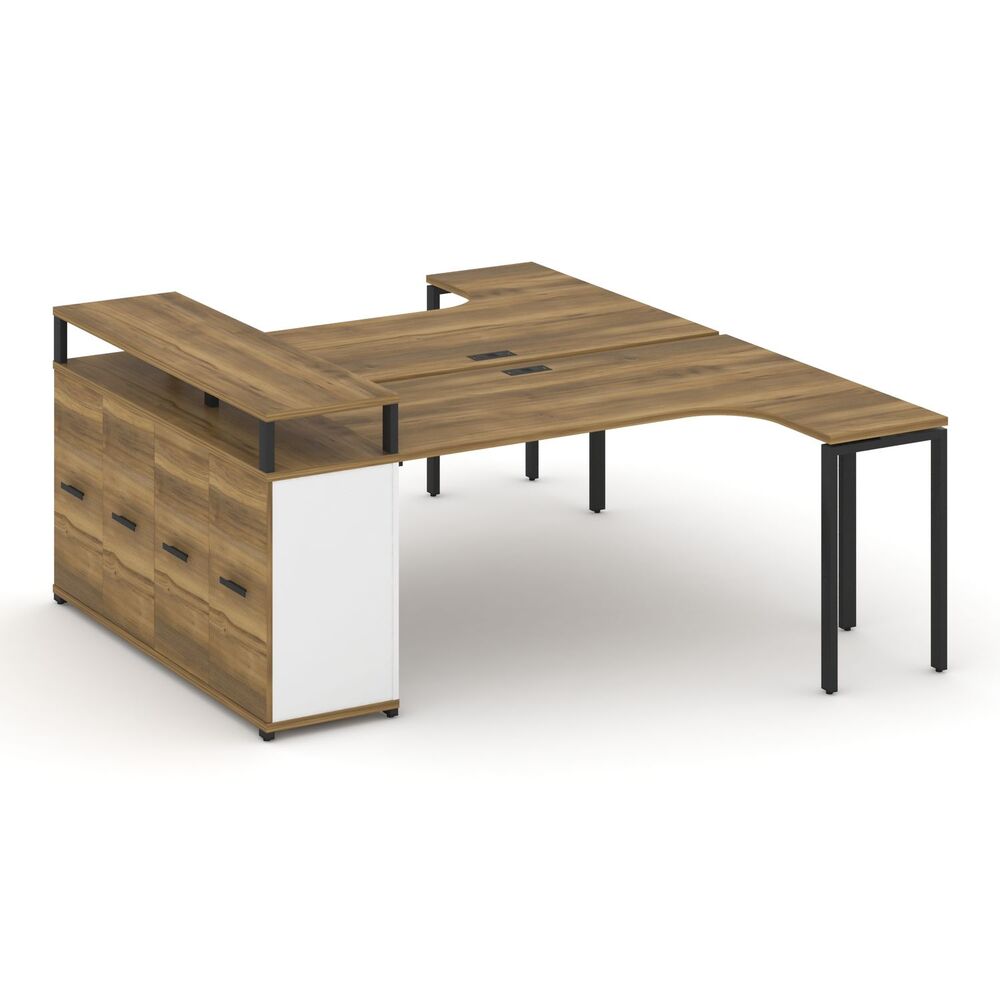 Рабочая станция с опорным распашным шкафом с верхним горизонтом