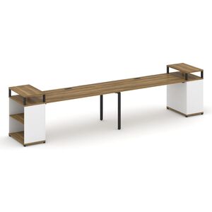 Рабочая станция с опорными стеллажами с верхними горизонтами