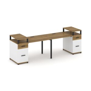 Рабочая станция на 2 места с двумя опорными тумбами