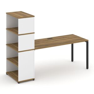 Стол рабочий с опорным стеллажом с надставкой высокой