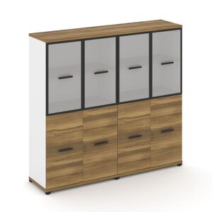 Шкаф две широкие секции, 4 ниши