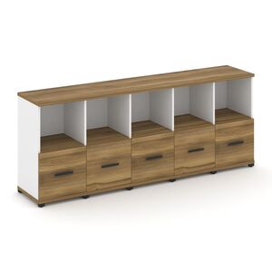 Шкаф пять узких секций, 2 ниши