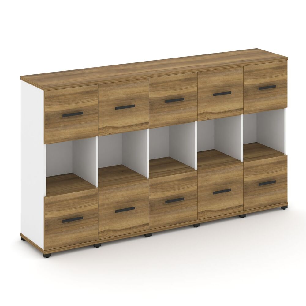 Шкаф пять узких секций, 3 ниши