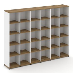 Стеллаж шесть узких секций, 5 ниш