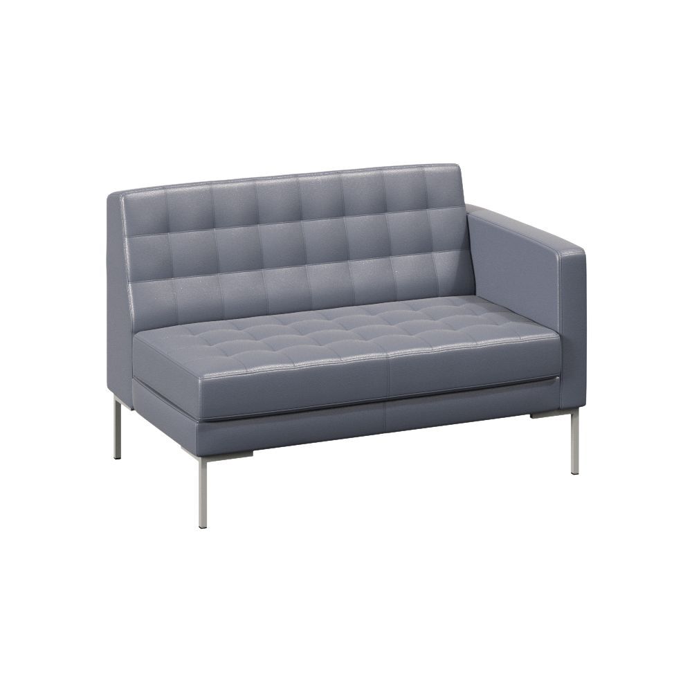 Секция с подлокотником двухместная левая