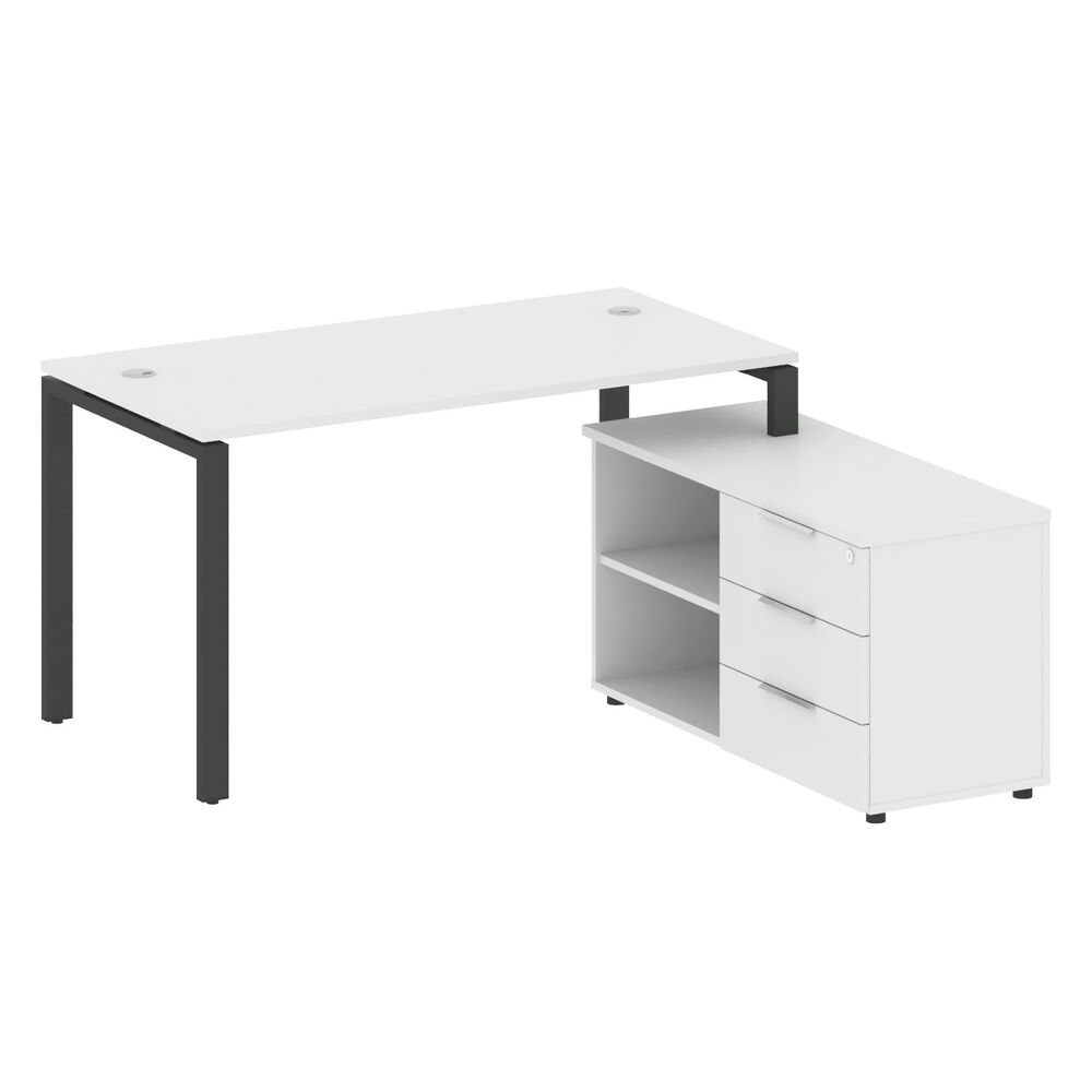 Рабочая станция с опорной тумбой правая