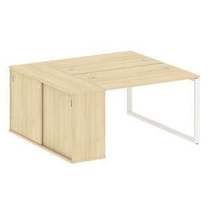 Рабочая станция на О-образном м/к с опорным шкафом-купе