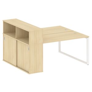 Рабочая станция на О-образном м/к с опорным шкафом-купе