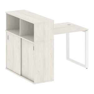 Стол письменный на О-образном м/к с опорным шкафом-купе