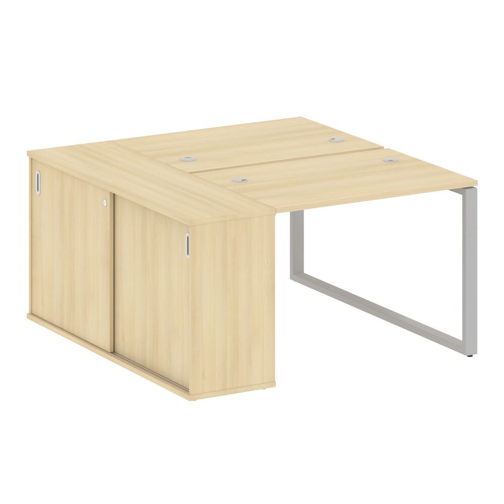 Рабочая станция на О-образном м/к с опорным шкафом-купе