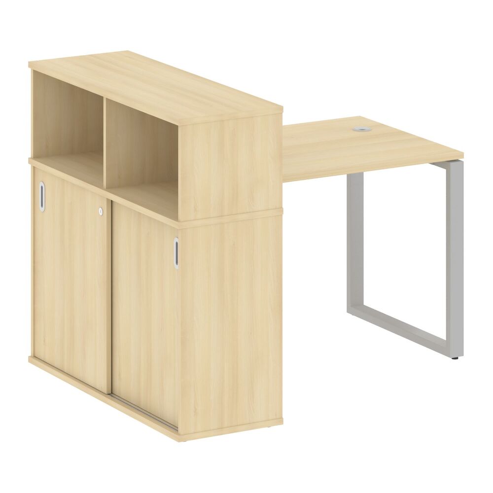 Стол письменный на О-образном м/к с опорным шкафом-купе