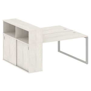 Рабочая станция на О-образном м/к с опорным шкафом-купе