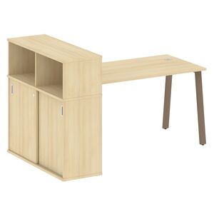 Стол письменный на А-образном м/к с опорным шкафом-купе