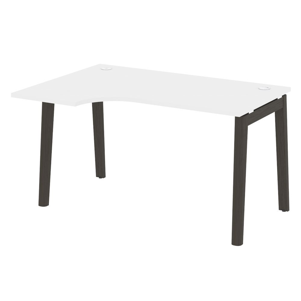 Стол эргономичный левый (опоры - массив дерева)