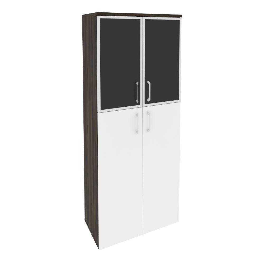 Шкаф высокий широкий (стекло черное)