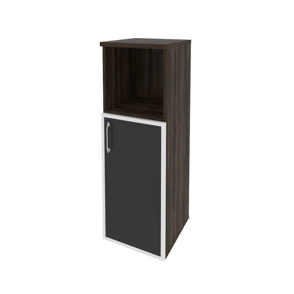 Шкаф средний узкий правый (стекло черное)