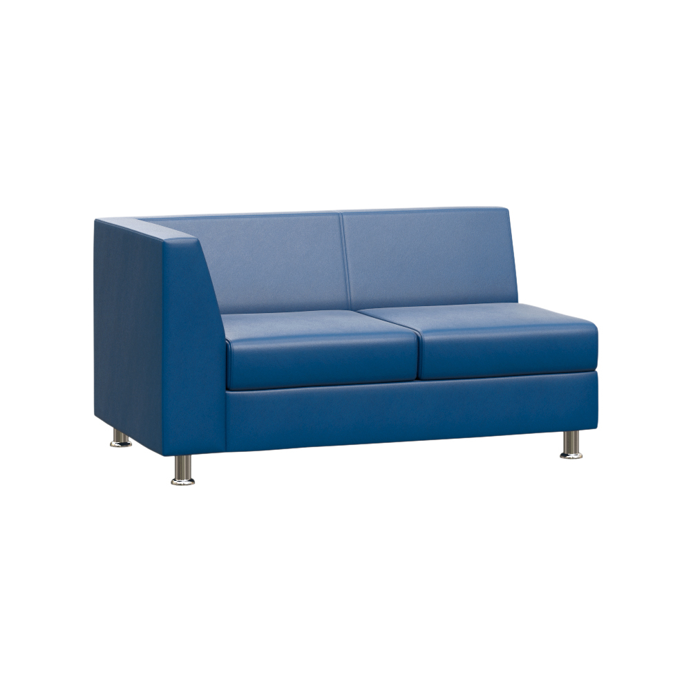 Секция с подлокотником двухместная правая