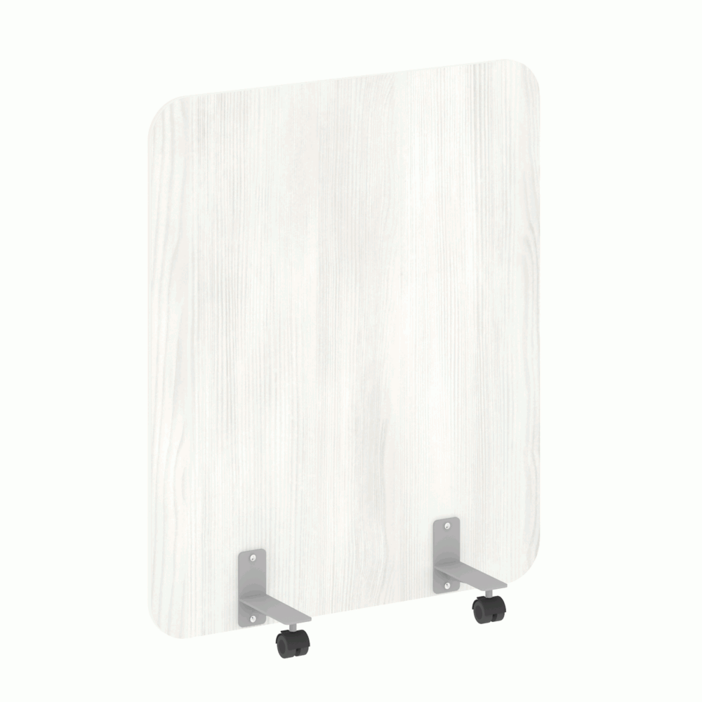 Перегородка на металлических опорах, на роликах