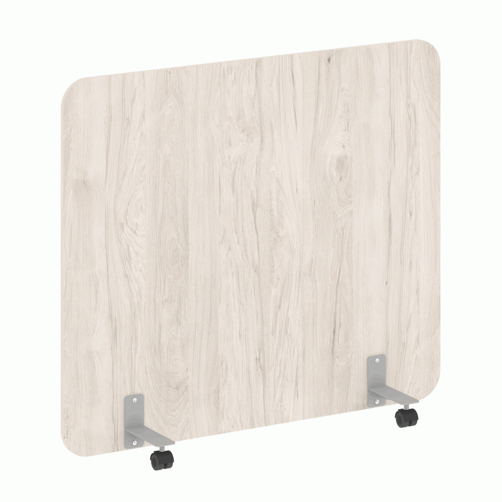 Перегородка на металлических опорах, на роликах