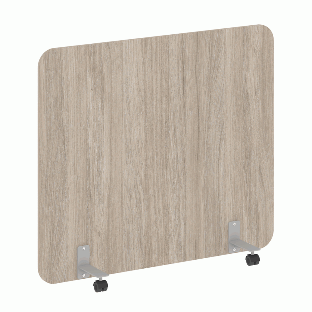 Перегородка на металлических опорах, на роликах