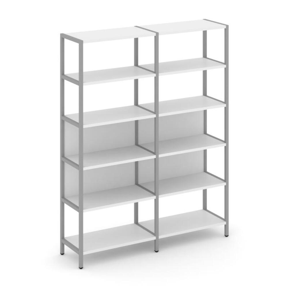 Двухсекционный стеллаж пятиярусный