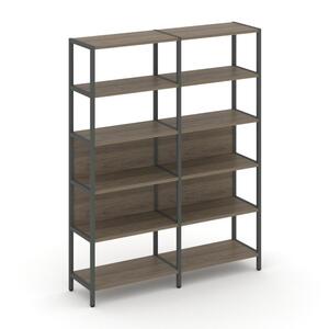Двухсекционный стеллаж пятиярусный