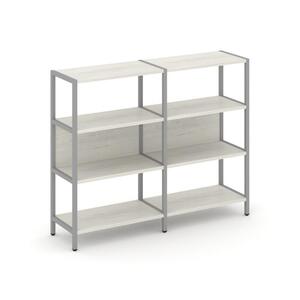 Двухсекционный стеллаж трехярусный