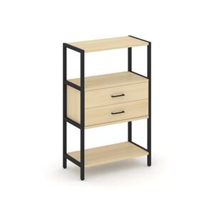 Односекционный стеллаж трехярусный с ящиками